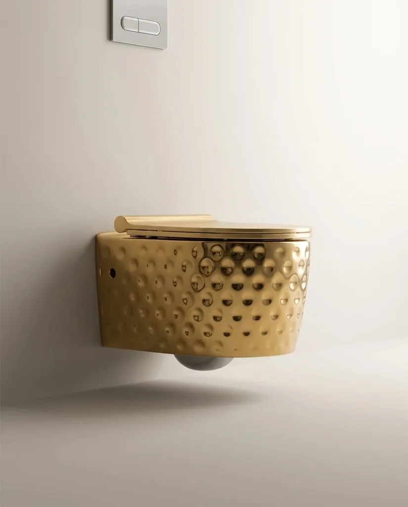 Capitoné Gold 57 cm Wand-WC