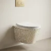 Marble Beyaz Altın Kanalsız Asma Klozet