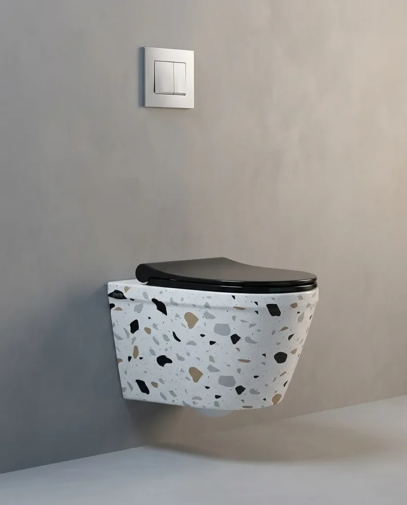 WC suspendu sans bride Terrazzo