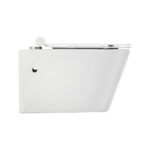 White Rimless Wall-Hung Toilet