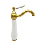 White Gold Tall Basin Mixer