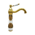 Kleopatra White Gold Tall Basin Mixer