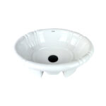 White Semi-Concealed Hilton Basin