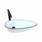 White Black Vessel Basin