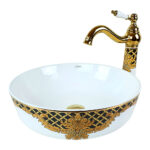 Kleopatra White Gold Vessel Basin