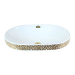 White Gold Semi-Concealed Basin