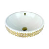 White Gold Semi-Concealed Basin