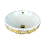 White Gold Semi-Concealed Basin