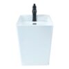 White Wall-Hung Monobloc Basin