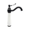 White Black Tall Basin Mixer