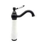 White Black Tall Basin Mixer
