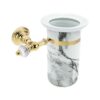 Calacatta White Gold Mounted Toothbrush Holder