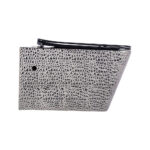 Crocodile Silver Black Rimless Wall-Hung Toilet