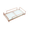 Crystal Rose Gold Countertop Accessory Tray