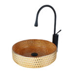 Decorative Gold Cam Basin
