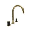 Elegate Gold Three-Hole Basin Mixer