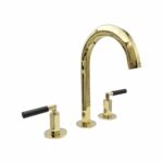 Elegate Gold Three-Hole Basin Mixer