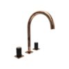 Elegate Rose Gold Three-Hole Basin Mixer