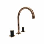 Elegate Rose Gold Three-Hole Basin Mixer