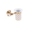 Geometrik White Gold Mounted Toothbrush Holder