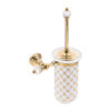 Geometrik White Gold Wall-Mounted Toilet Brush