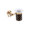 Geometrik Black Gold Wall-Mounted Toothbrush Holder
