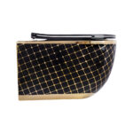 Geometrik Black Gold Rimless Wall-Hung Toilet