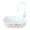 Marble White Bronze Vessel Basin