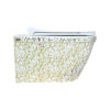 Marble White Gold Rimless Wall-Hung Toilet