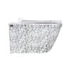 Marble White Silver Rimless Wall-Hung Toilet