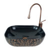 Marble Polished Black Bronze Vessel Basin