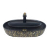 Marble Black Gold Vessel Basin