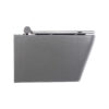 Matte Gray Rimless Wall-Hung Toilet