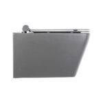 Matte Gray Rimless Wall-Hung Toilet