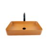 Matte Orange Vessel Basin