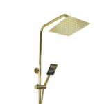 Metro Gold Waterfall Overhead Shower Set with Mixer