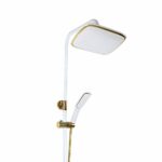 Metro White Gold Waterfall Overhead Shower Set with Mixer