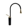 Minimal Black Gold Tall Basin Mixer