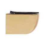 Polished Gold Black Rimless Wall-Hung Toilet