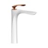 Royal White Rose Gold Tall Basin Mixer