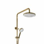 Royal White Gold Overhead Shower Set with Mixer