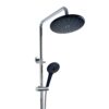 Royal Black Chrome Overhead Shower Set with Mixer