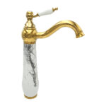 Sharp Calacatta Tall Basin Mixer