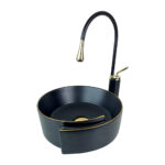 Black Gold Countertop Vessel Basin