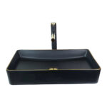 Black Gold Countertop Vessel Basin