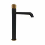 Style Matte Black Gold Tall Basin Mixer