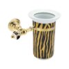 Tiger Gold Zebra Mounted Toothbrush Holder