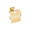 Venedik Toilet Paper Holder with Lid Gold