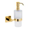 Venedik Wall-Mounted Glass Gold Liquid Soap Dispenser