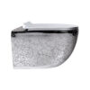 Platin Floral Rimless Wall-Hung Toilet